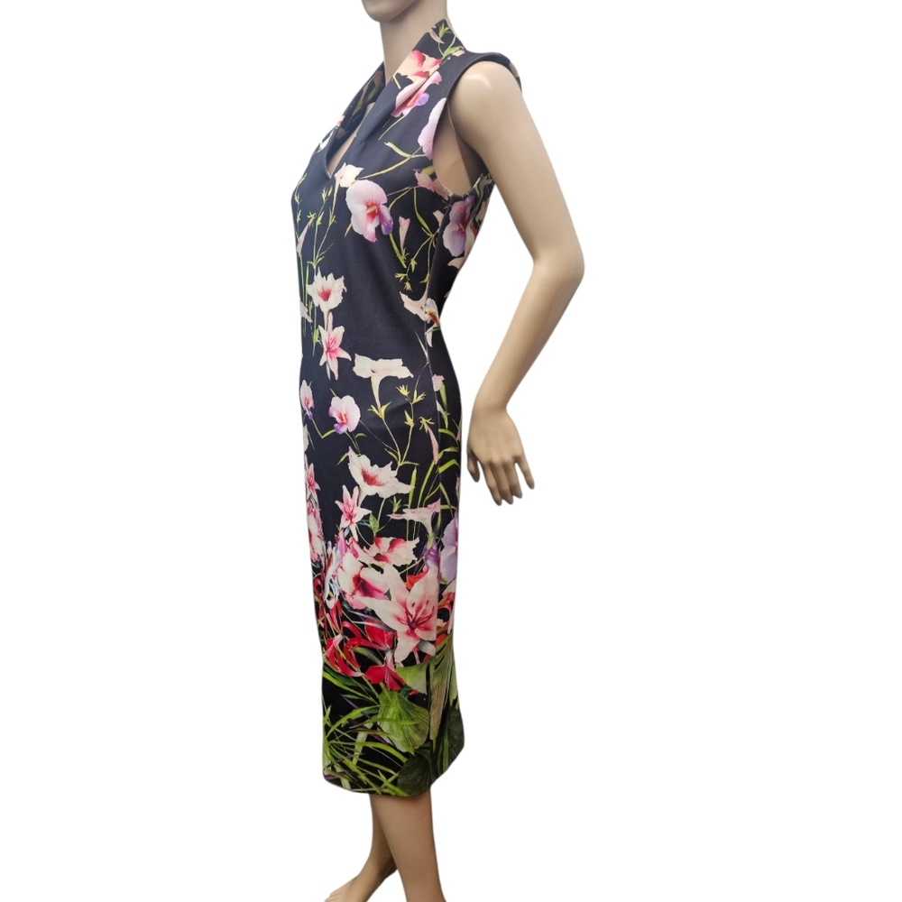 Ted Baker London Jalita Mirrored Tropics Floral Dress Size 2 (US 6) - Picture 7 of 8